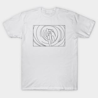 Grey Blue and Black Pink Circle T-Shirt